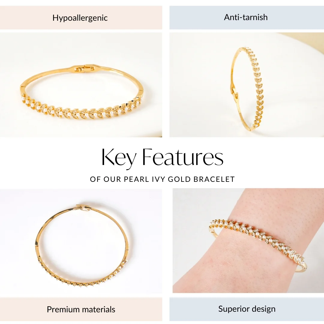 Pearl Ivy Gold Bracelet - Image 4