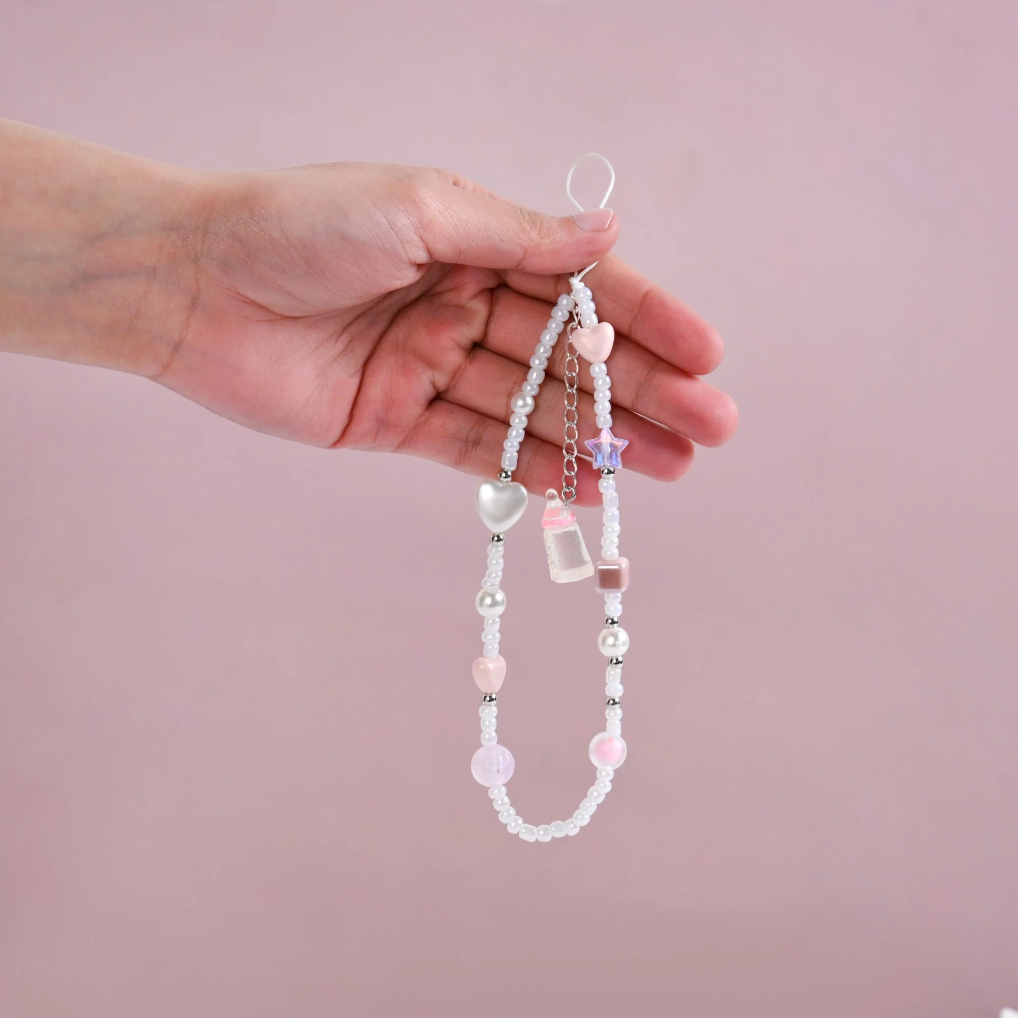 Pearl Stars And Hearts Phone Charm - Image 2
