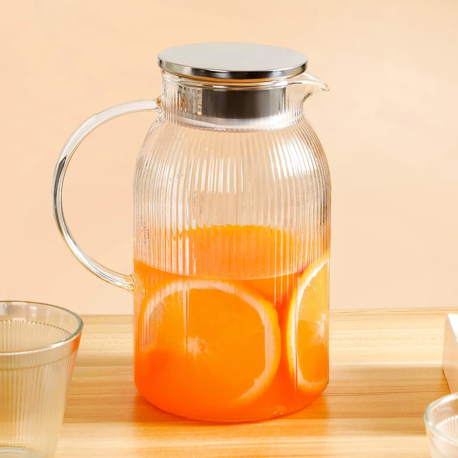 Glass Jug And Tumbler Set Of 7 - Image 3