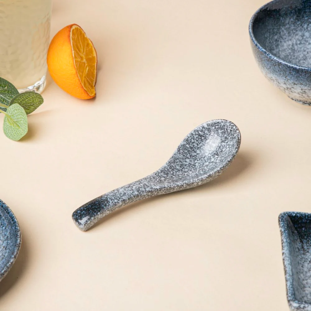 Pebble Glazed Ceramic Soup Spoon - Image 3