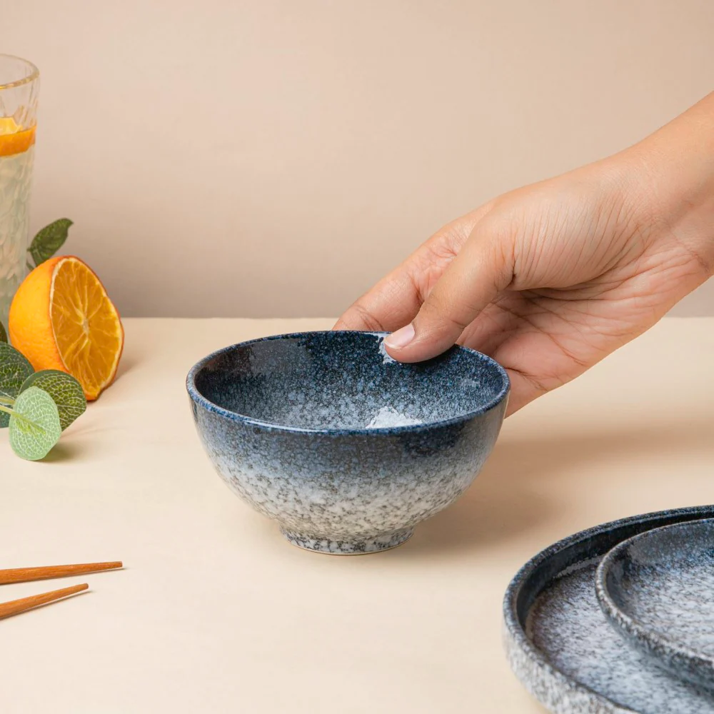 Pebble Glazed Side Bowl Grey 250 ml - Image 4
