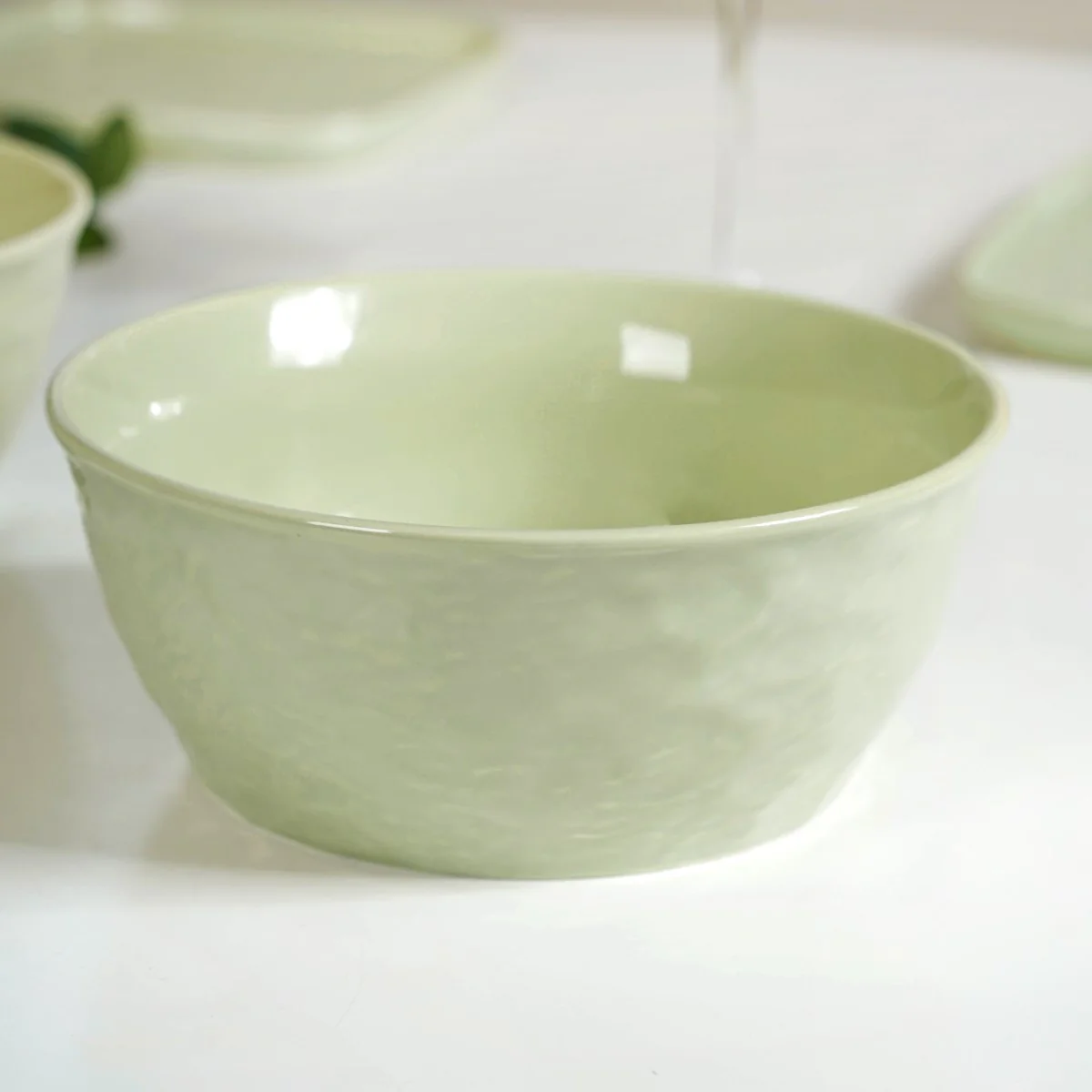 Pebble Textured Serving Bowl Sage Green Set Of 2 1900ml - Image 3