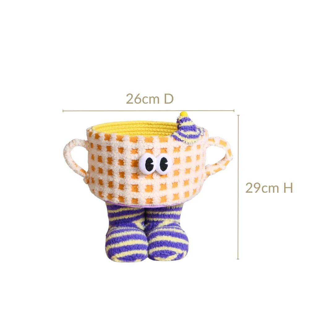Peek-a-Boo Plush Buddy Storage Basket - Image 4