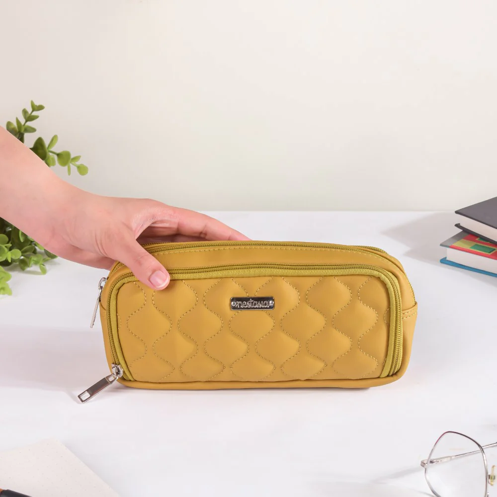 Pencil Pouch Case Yellow - Image 4