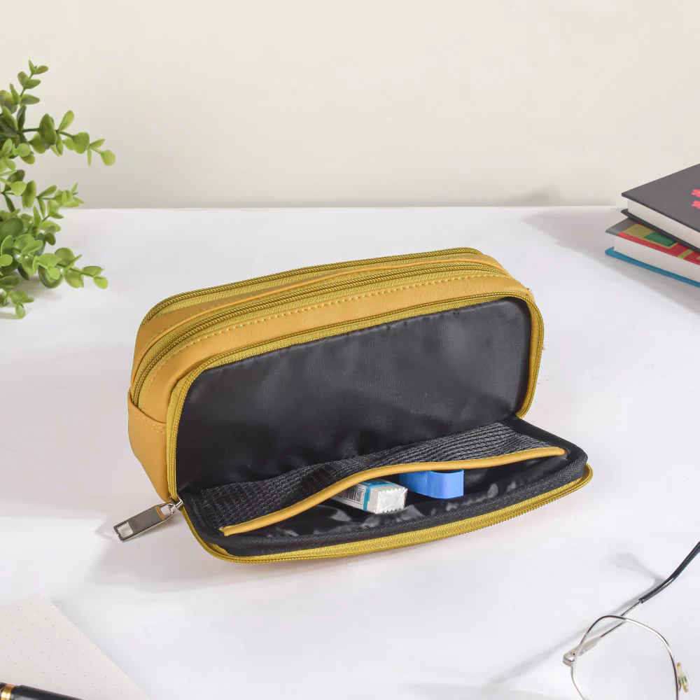 Pencil Pouch Case Yellow - Image 9