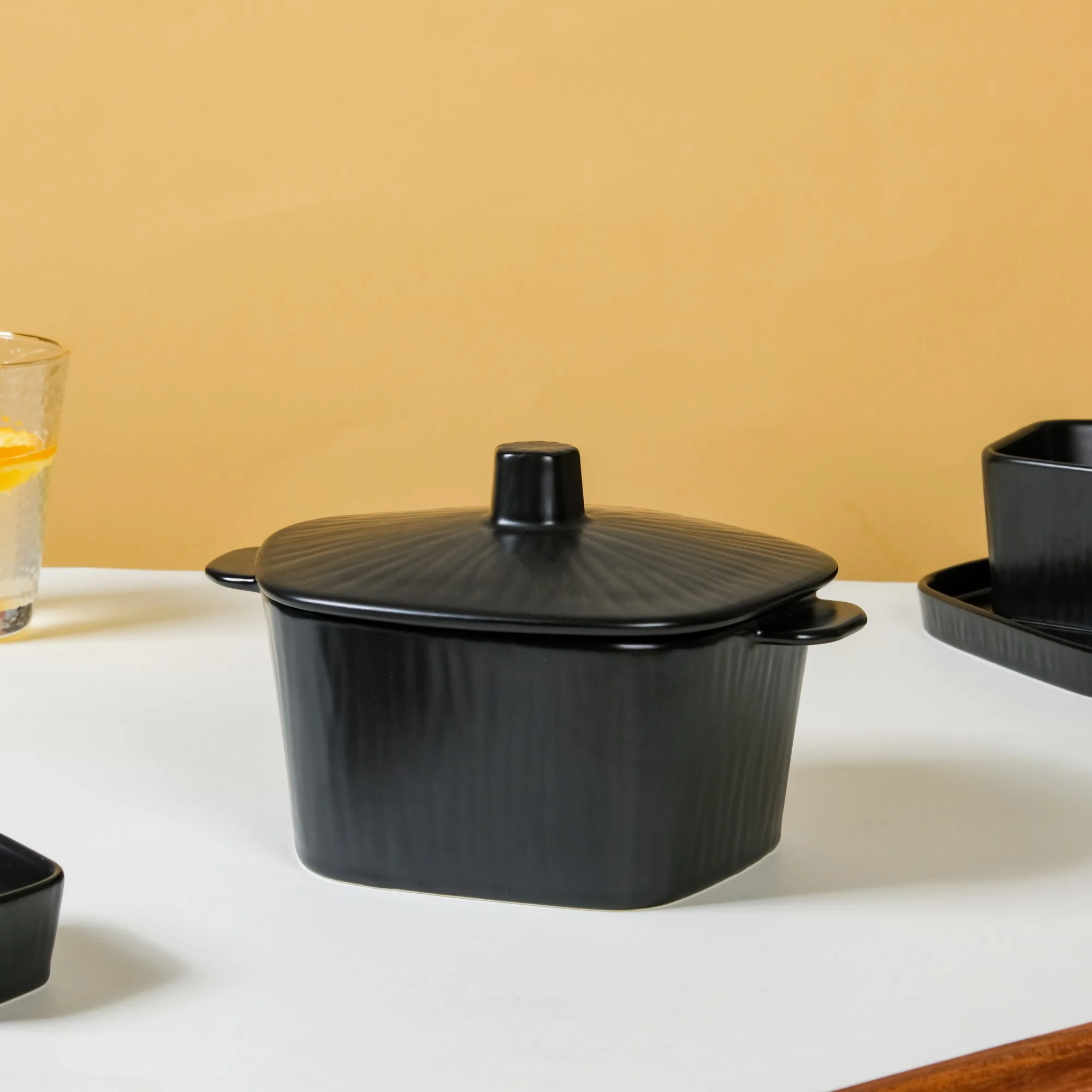 Pentagon Black 19 Piece Dinner Set For 4 - Image 6