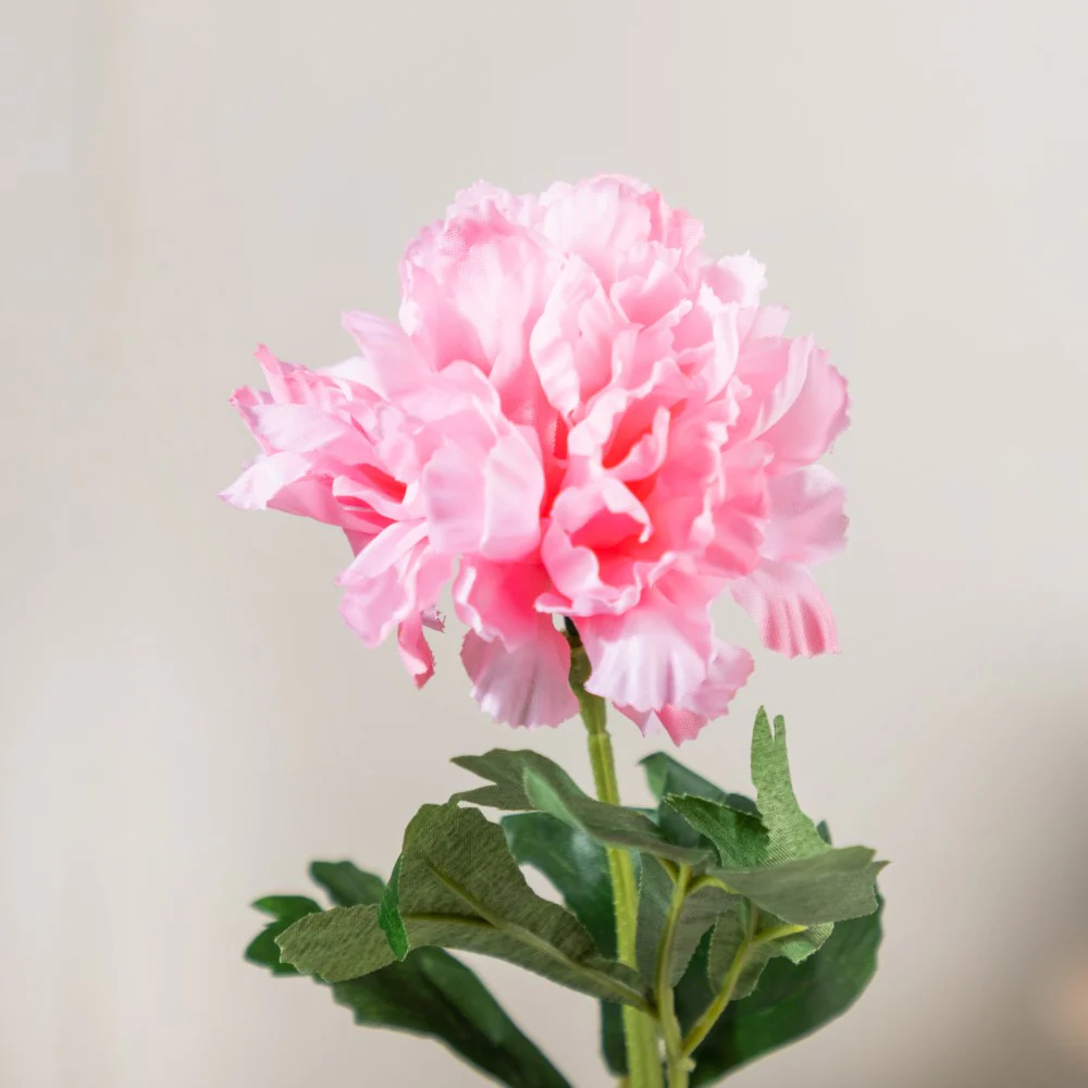Peony Artificial Flower Pink Set Of 5 - Image 3