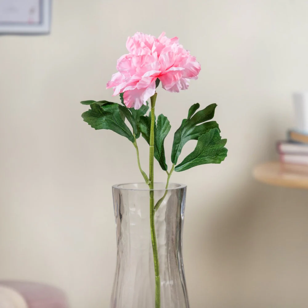 Peony Artificial Flower Pink Set Of 5 - Image 5