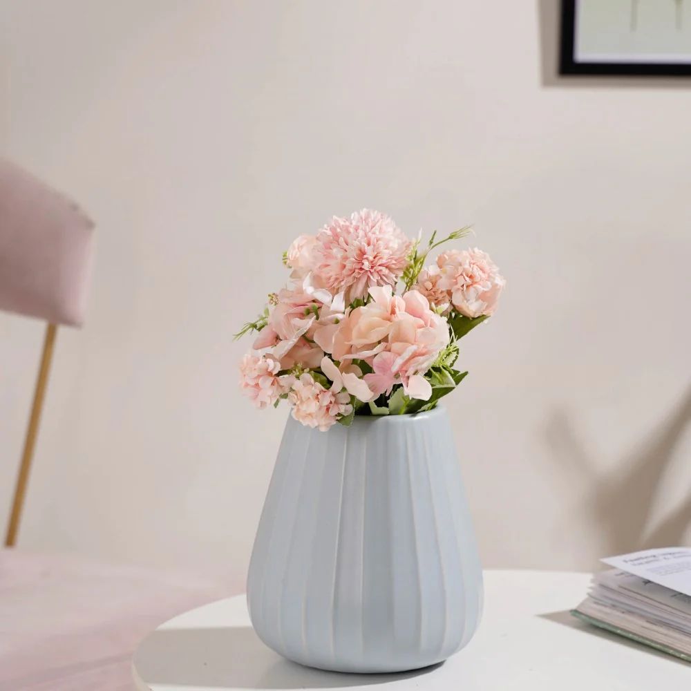 Artificial Flower Bunch Peony Light Pink
