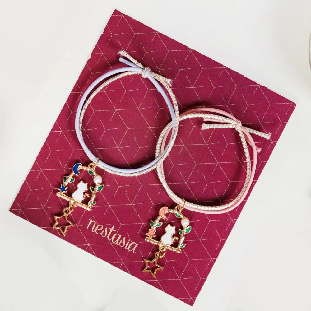 Perched Cat Charm Bracelet Set Of 2 - Image 2