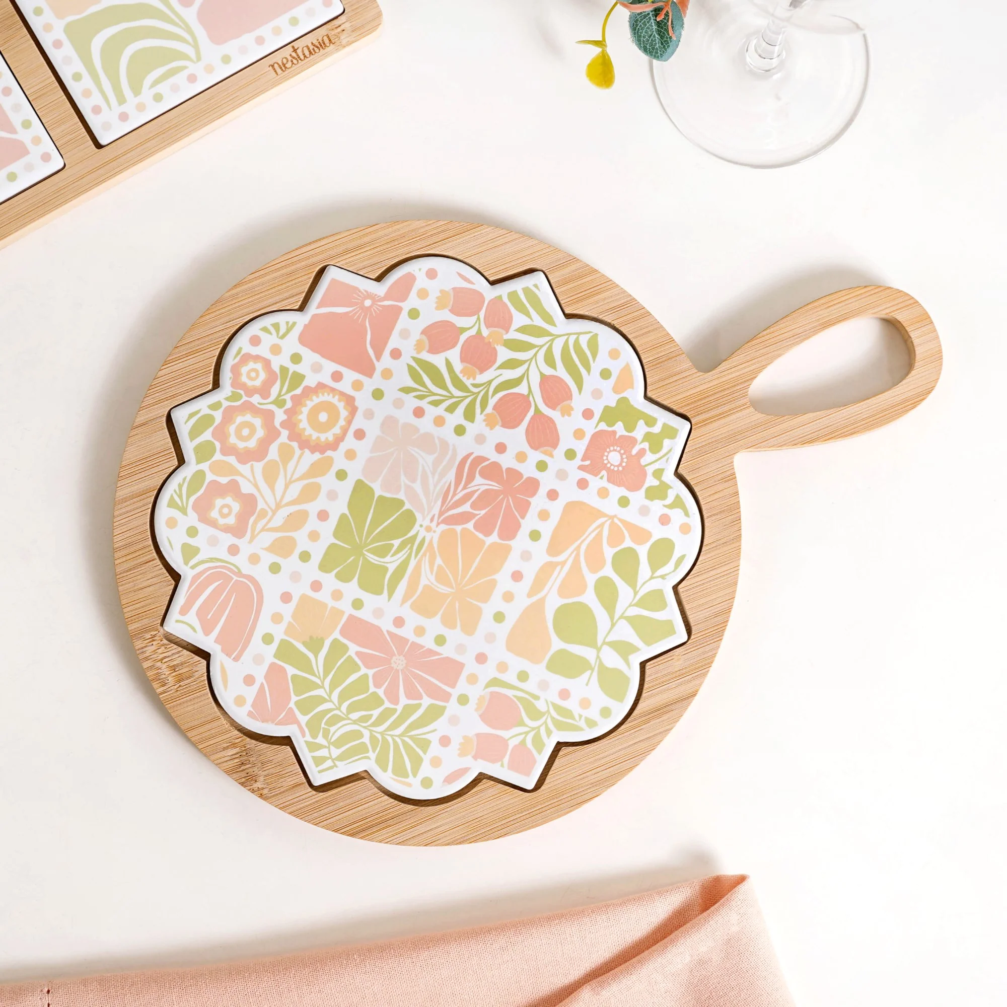 Perfectly Pastel Round Ceramic Platter 22cm