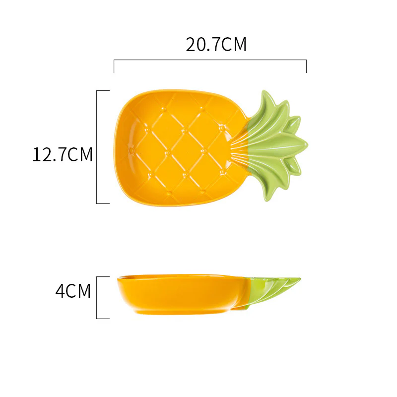 Perky Pineapple Textured Snack Plate 8 Inch - Image 6