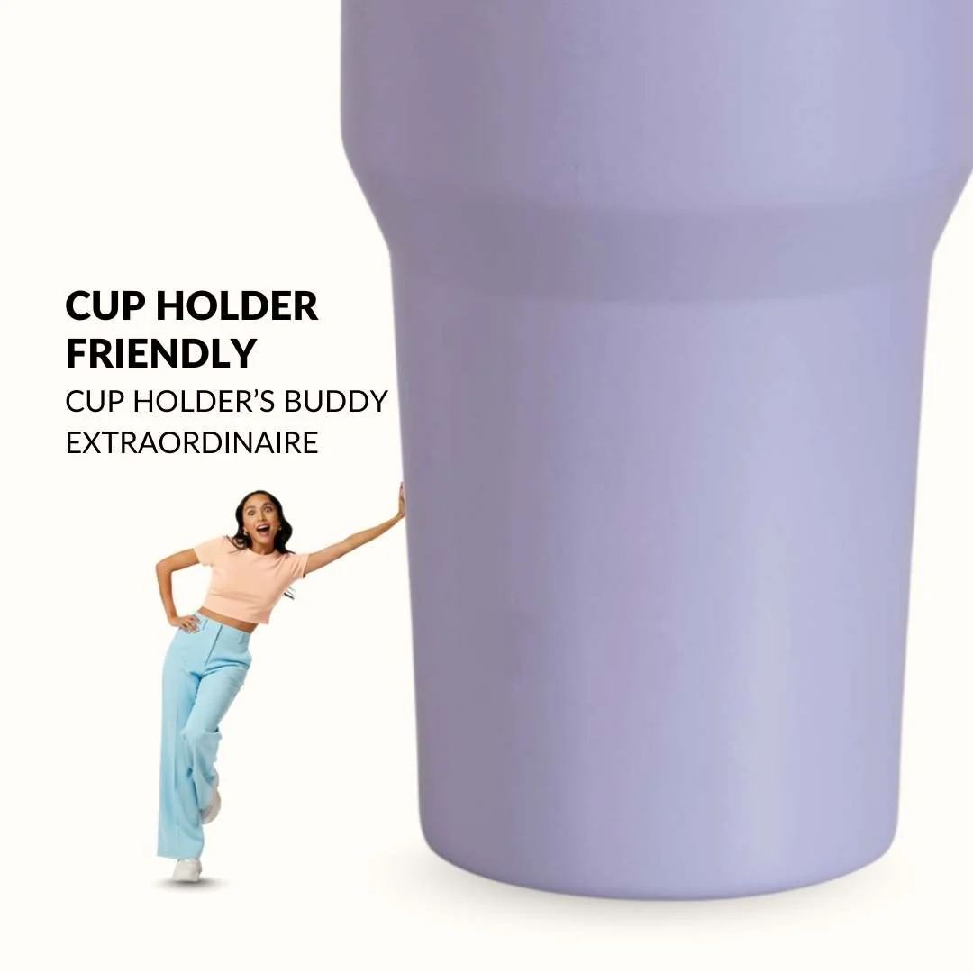 PickSip 40 Insulated Tumbler Bottle With Top Handle Periwinkle 1200ml - Image 5