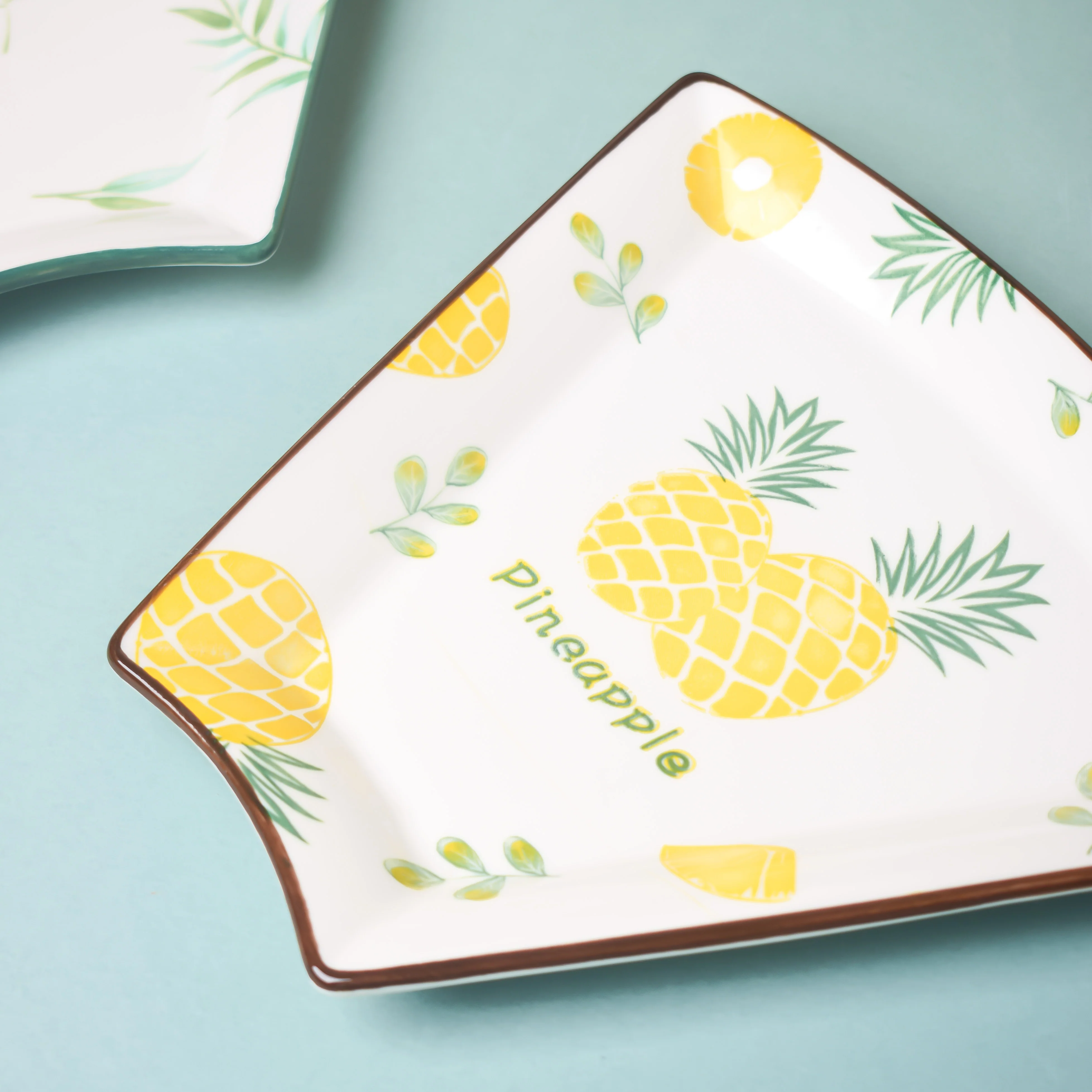 Pineapple Ceramic Snack Plate 8 Inch - Image 5