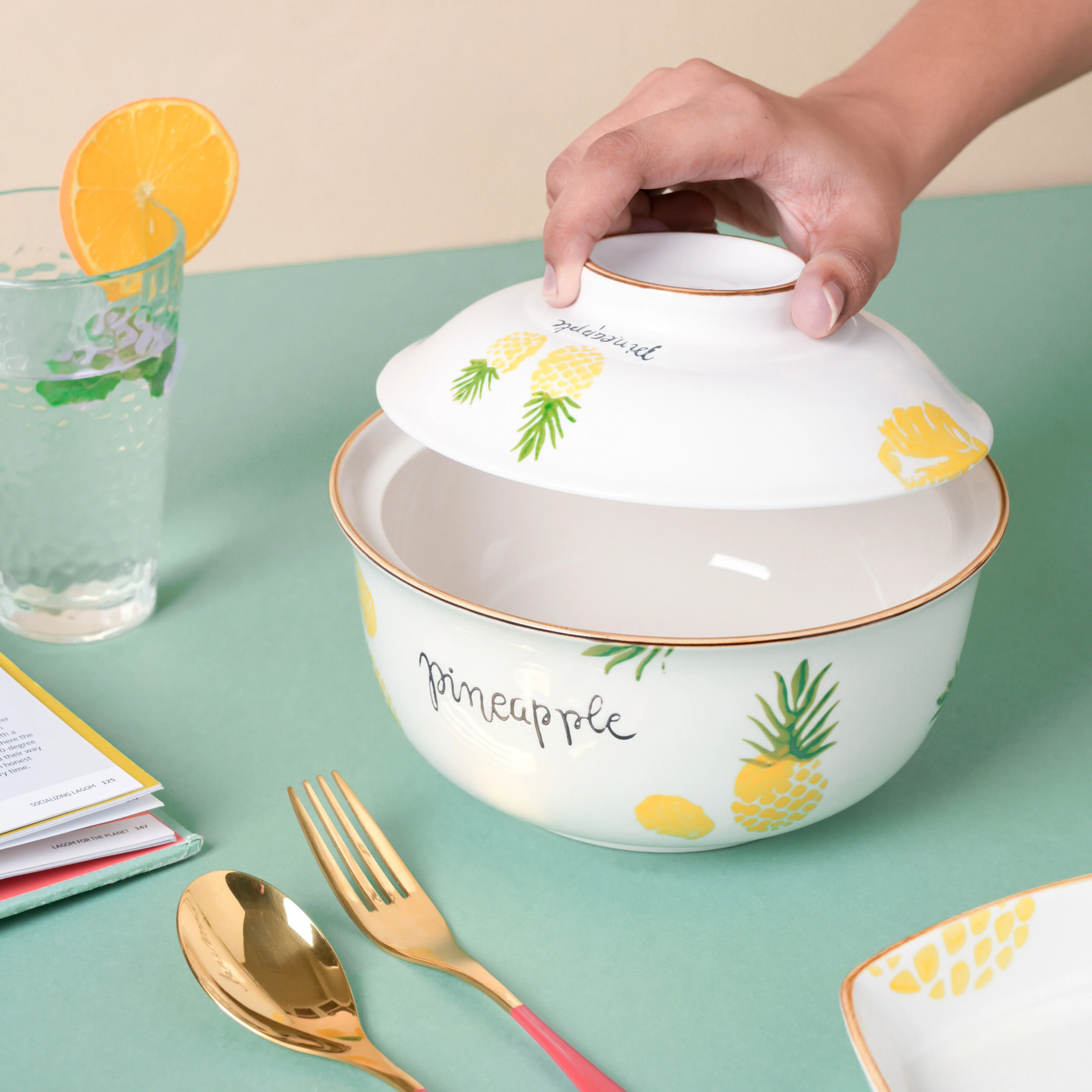 Pineapple Heart Supper Set For 4 - Image 2