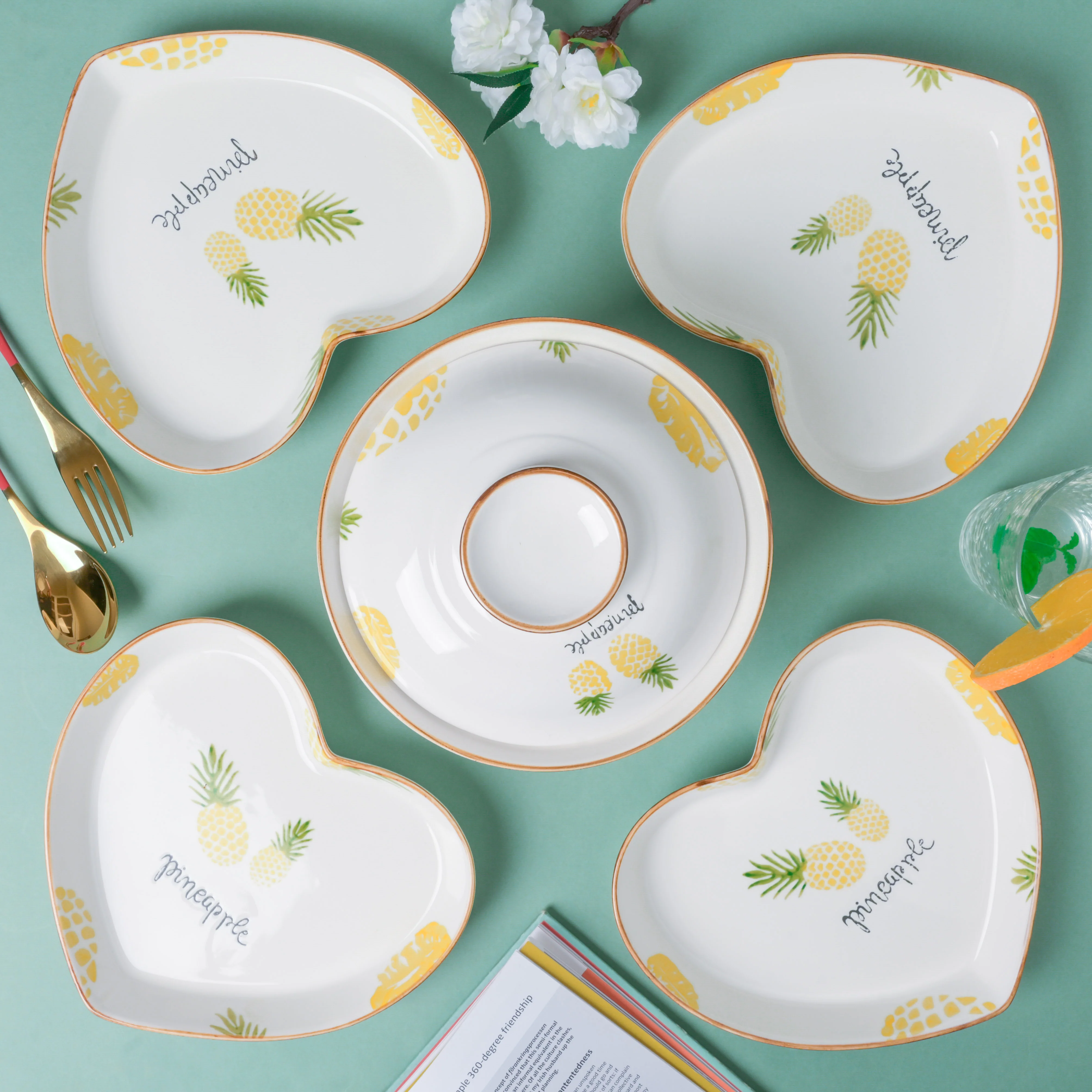 Pineapple Heart Supper Set For 4 - Image 9