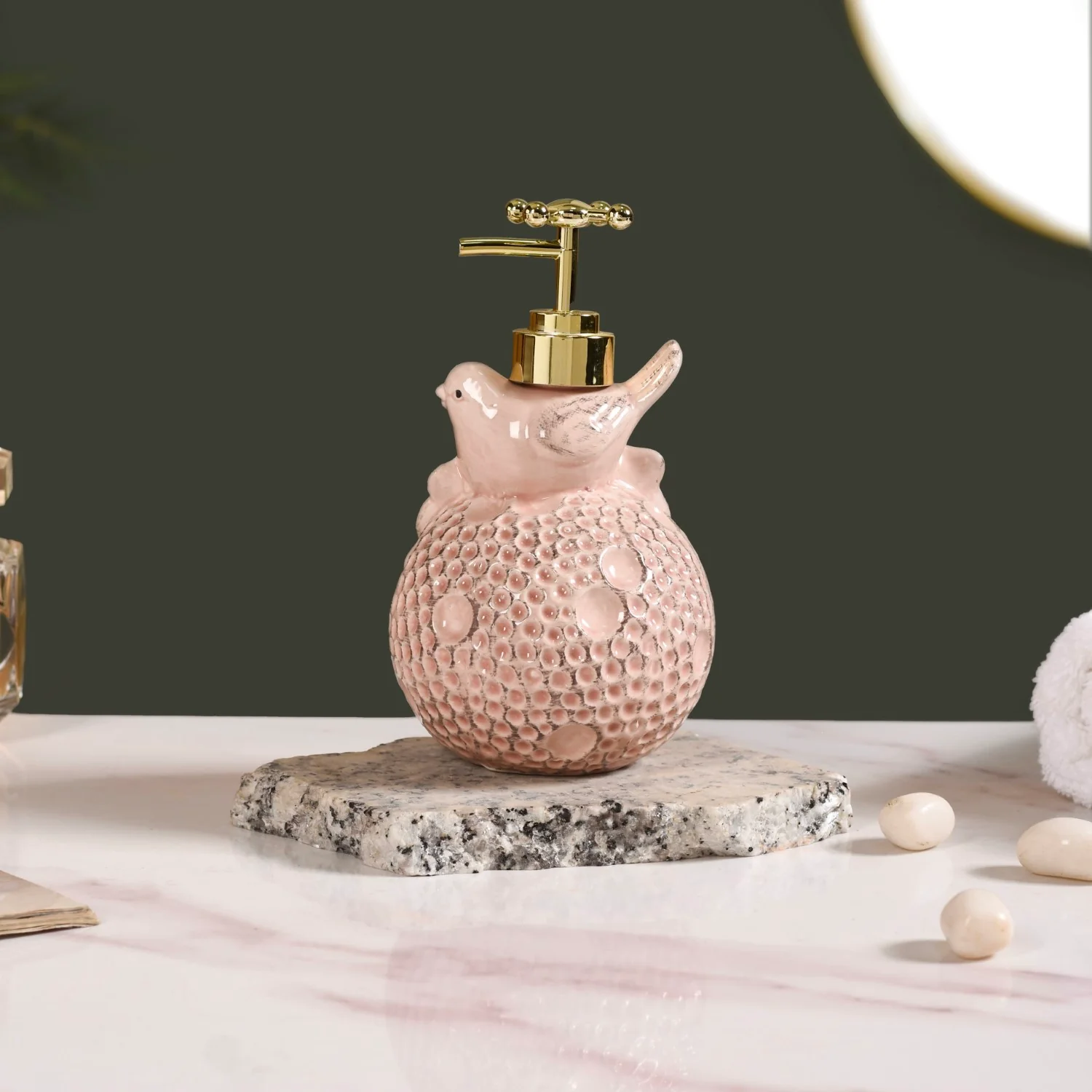 Pink Bird Embossed Liquid Dispenser - Image 8