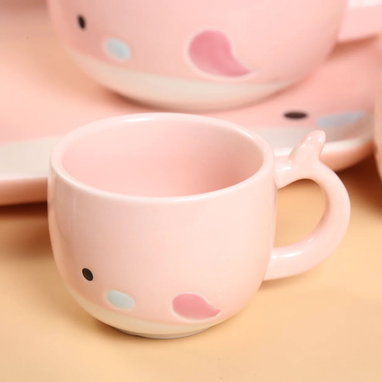 Pink Cute Whale Tea Set - Image 10