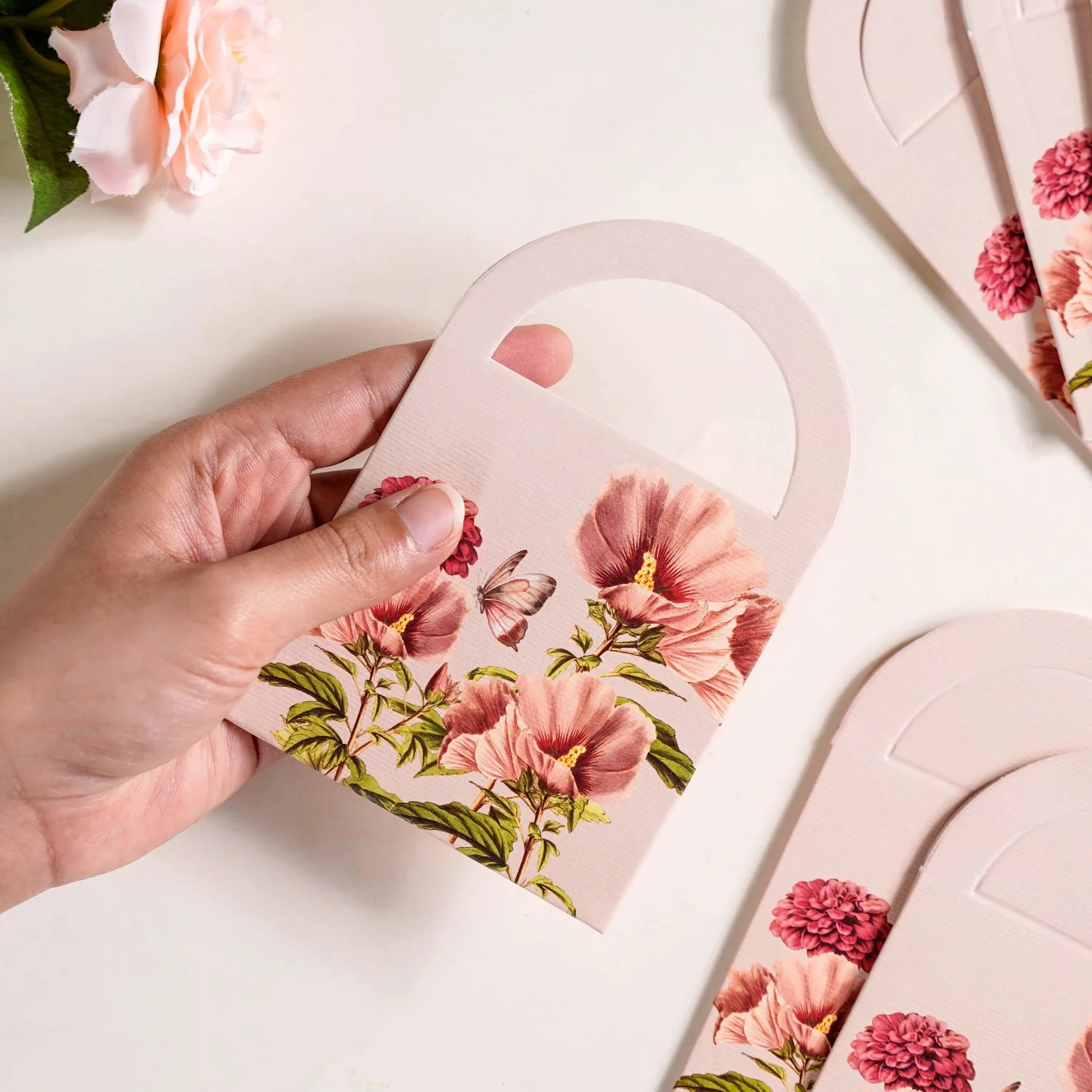 Pink Dahlia Money Gifting Envelope Set Of 12 - Image 3