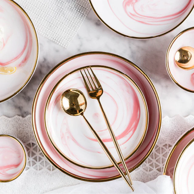 Pink Marble Plate - Image 6