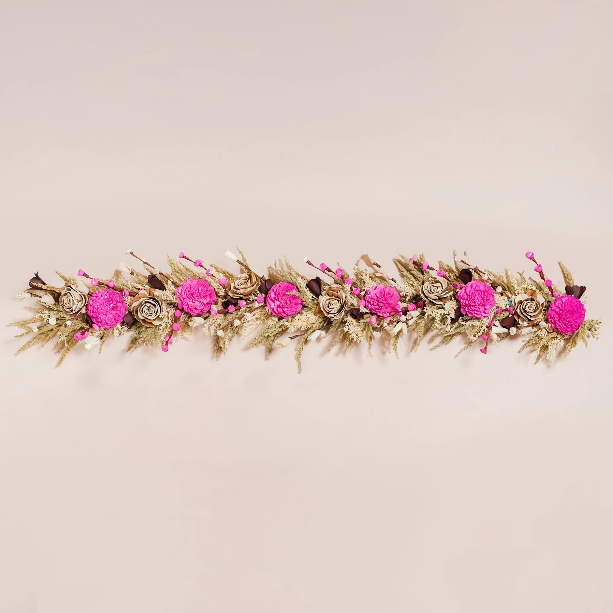 Pink Eco Friendly Decorative Dried Flower Set Of 2 - Image 3