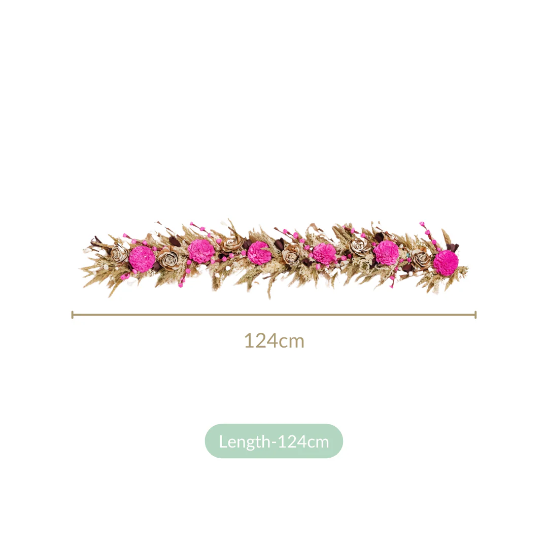 Pink Eco Friendly Decorative Dried Flower Set Of 2 - Image 4