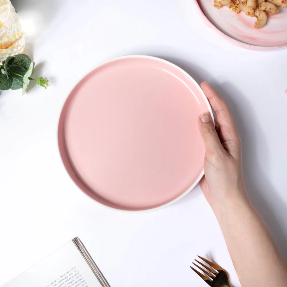 Pink Floral Plates - Image 2