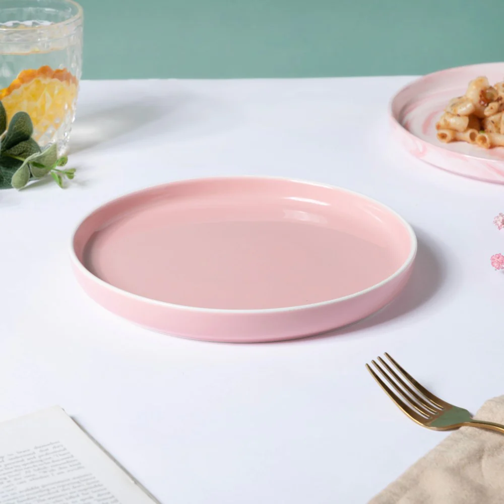 Pink Floral Plates - Image 3