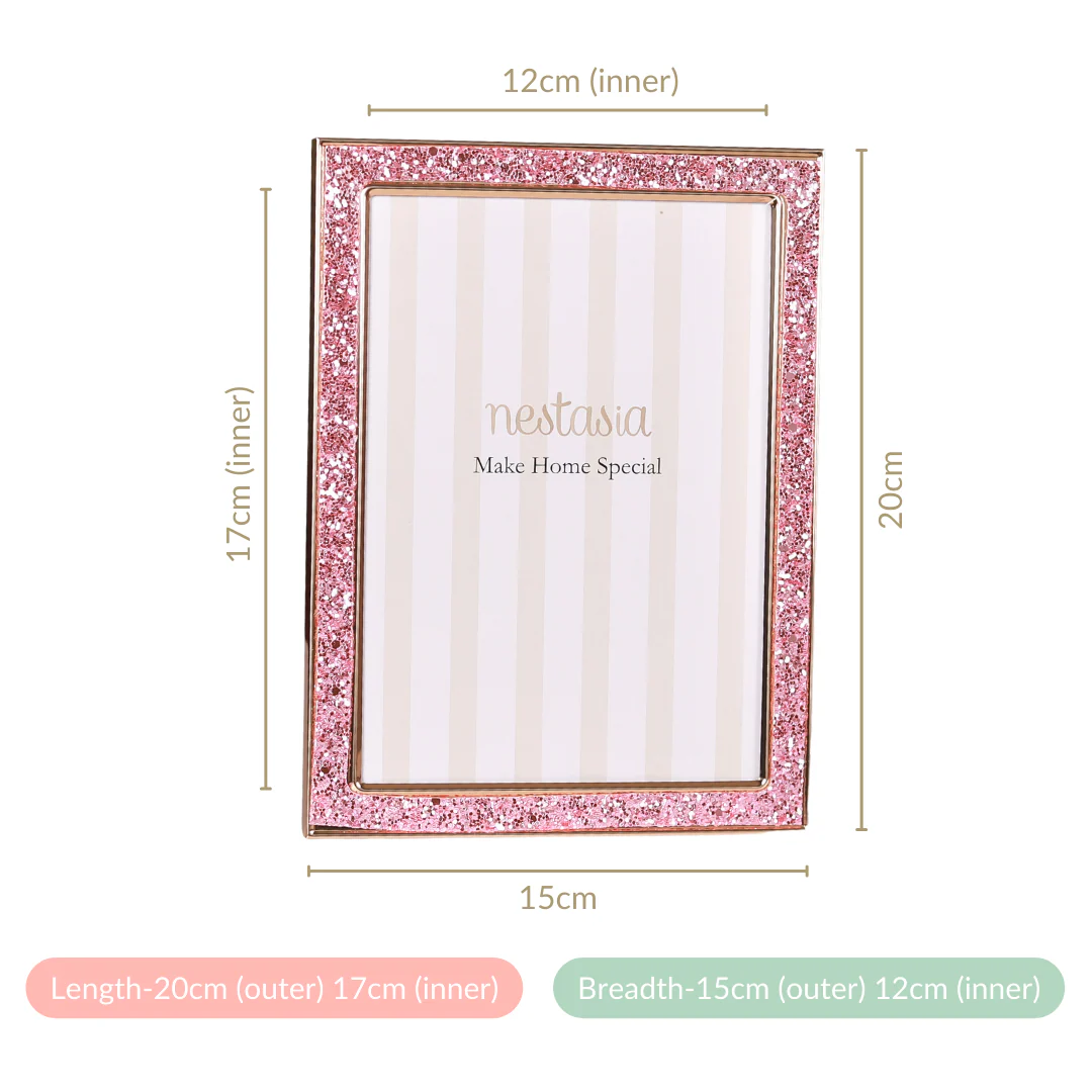 Pink Glitter Photo Frame 7.5"x6" - Image 5