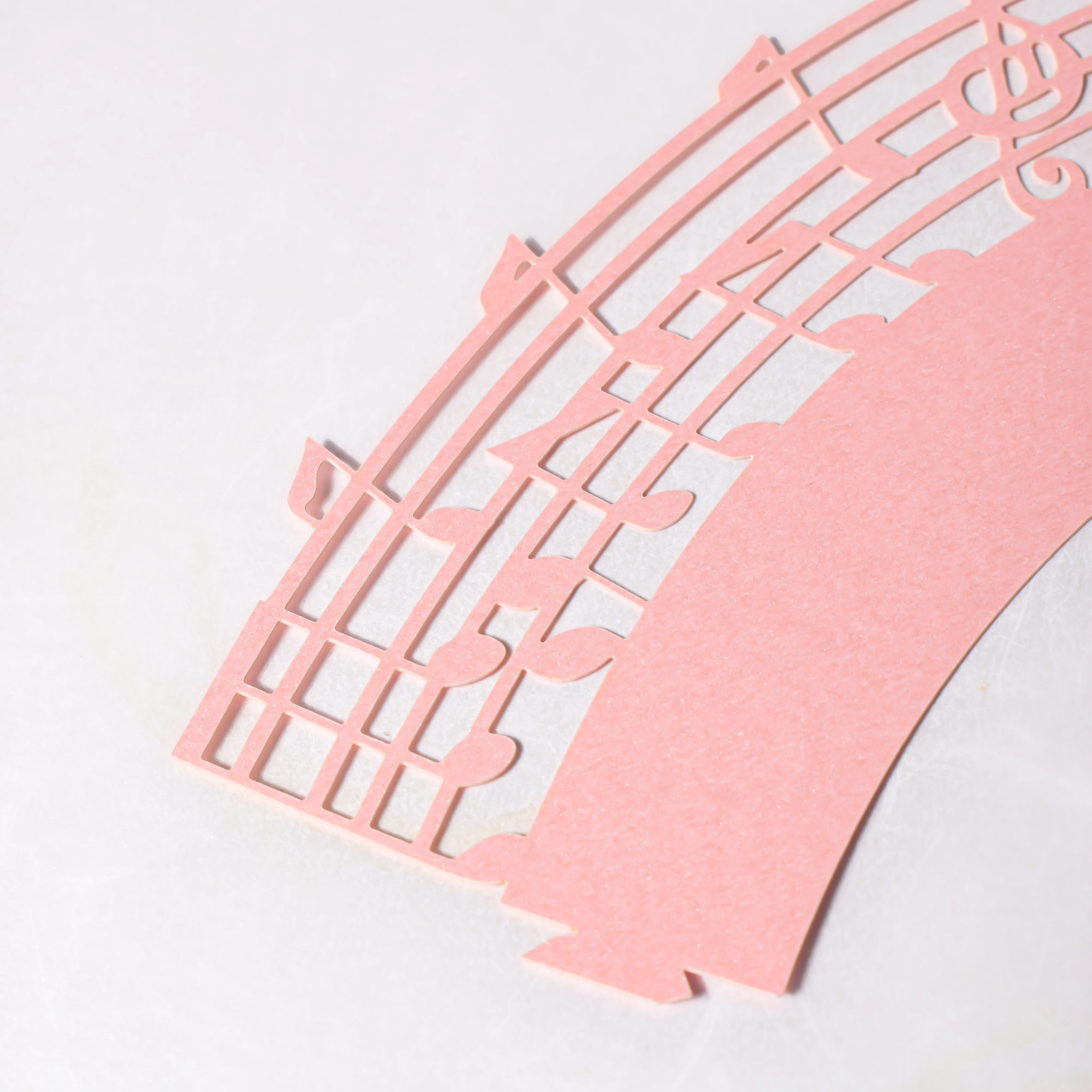 Pink Musical Notes Lace Cupcake Wrapper Set of 20 - Image 4