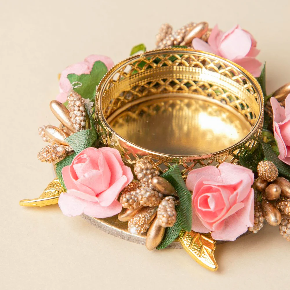 Pink Rose Tea Light Holder Set Of 6 - Image 4
