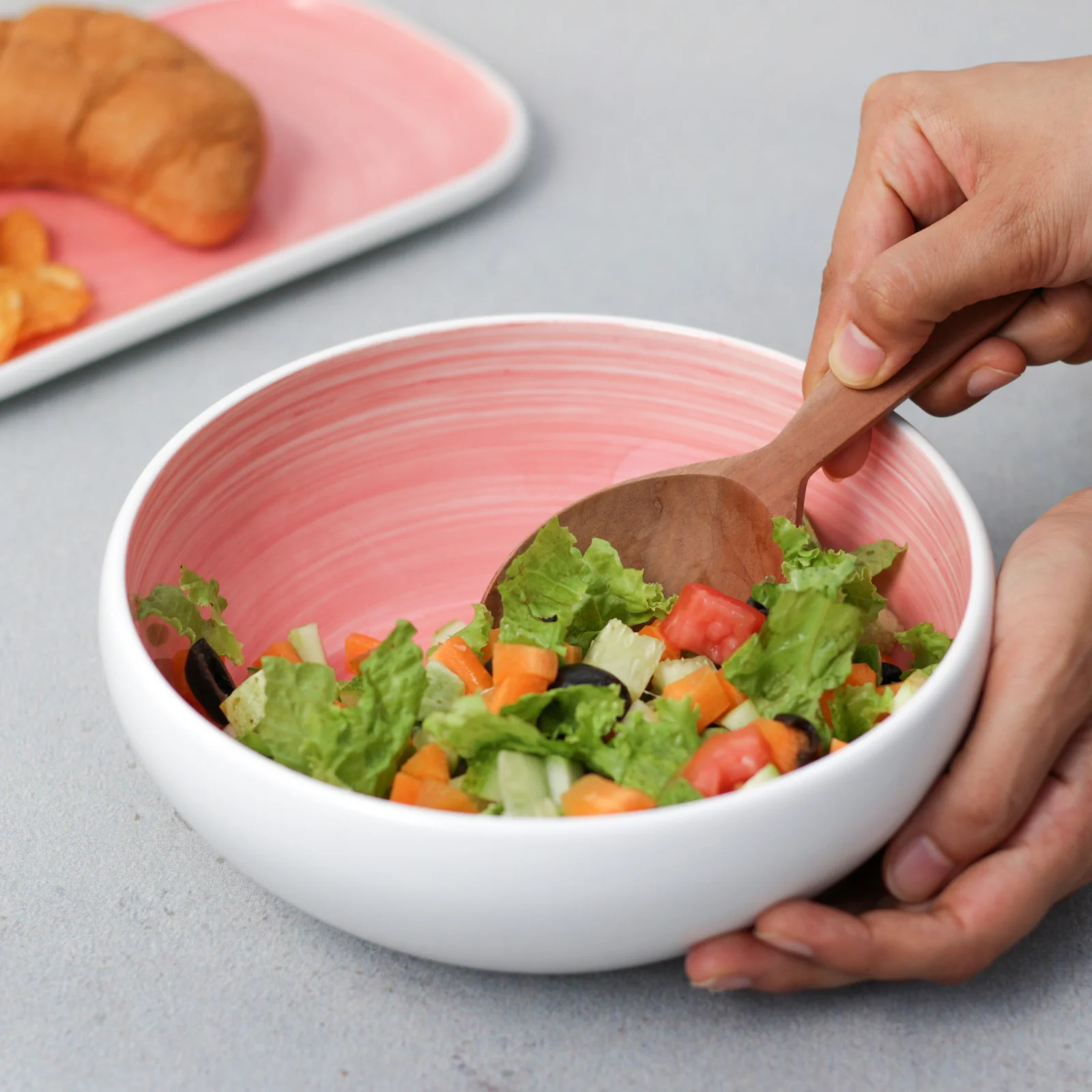 Pink Serving Bowl - Image 4