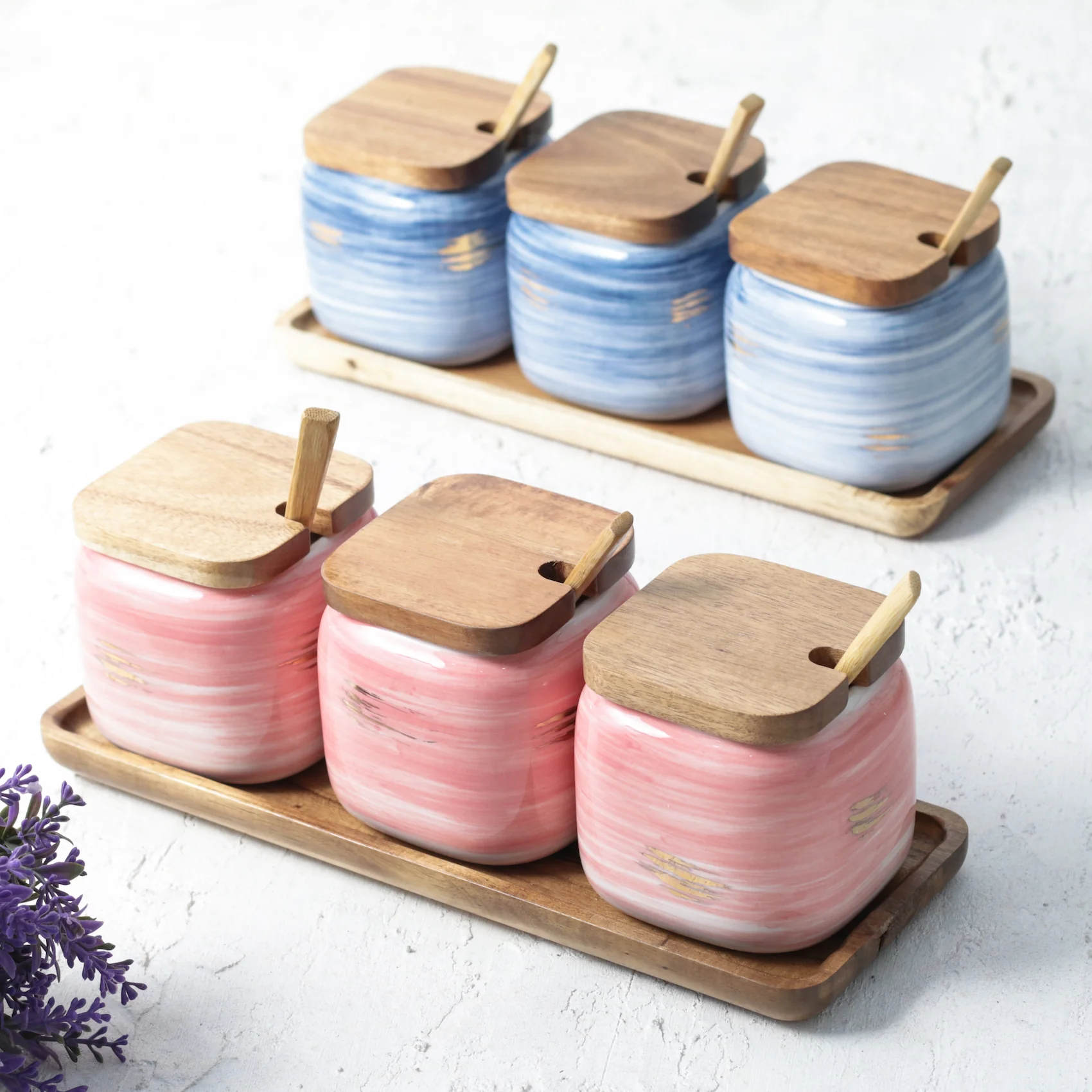 Pink Spice Jar Set - Image 10