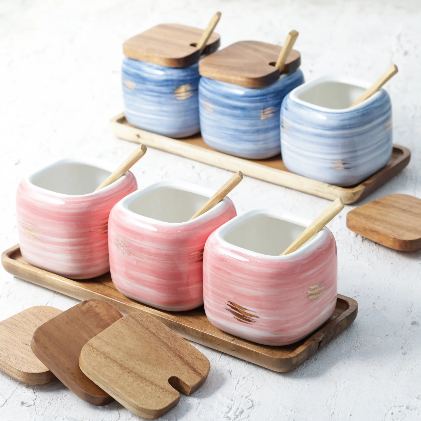 Pink Spice Jar Set - Image 3
