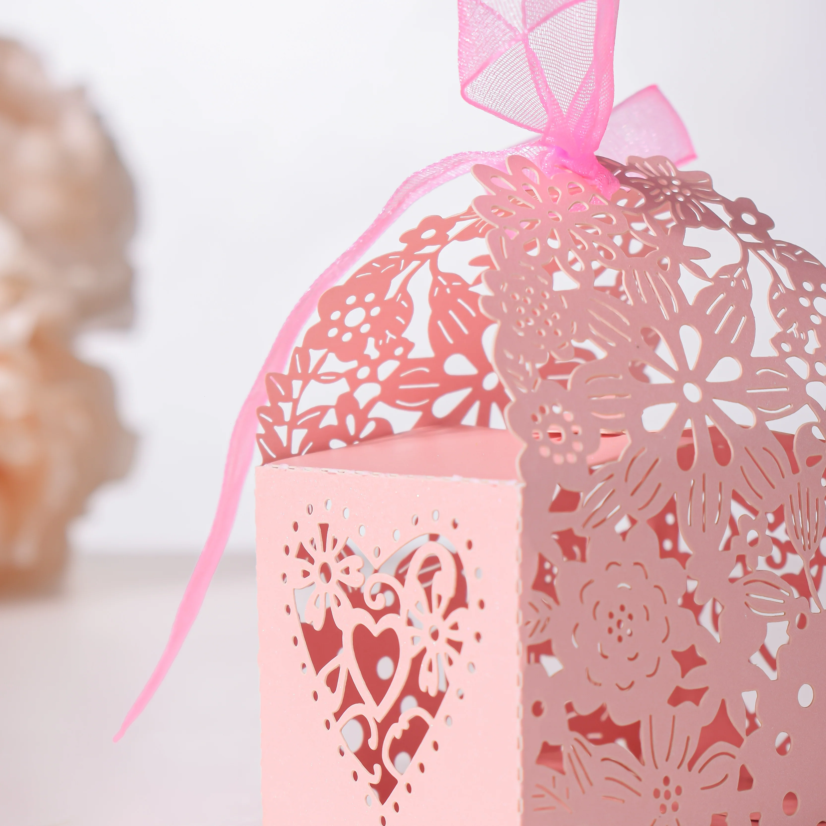 Pink Square Paper Gift Box Set of 20 - Image 5