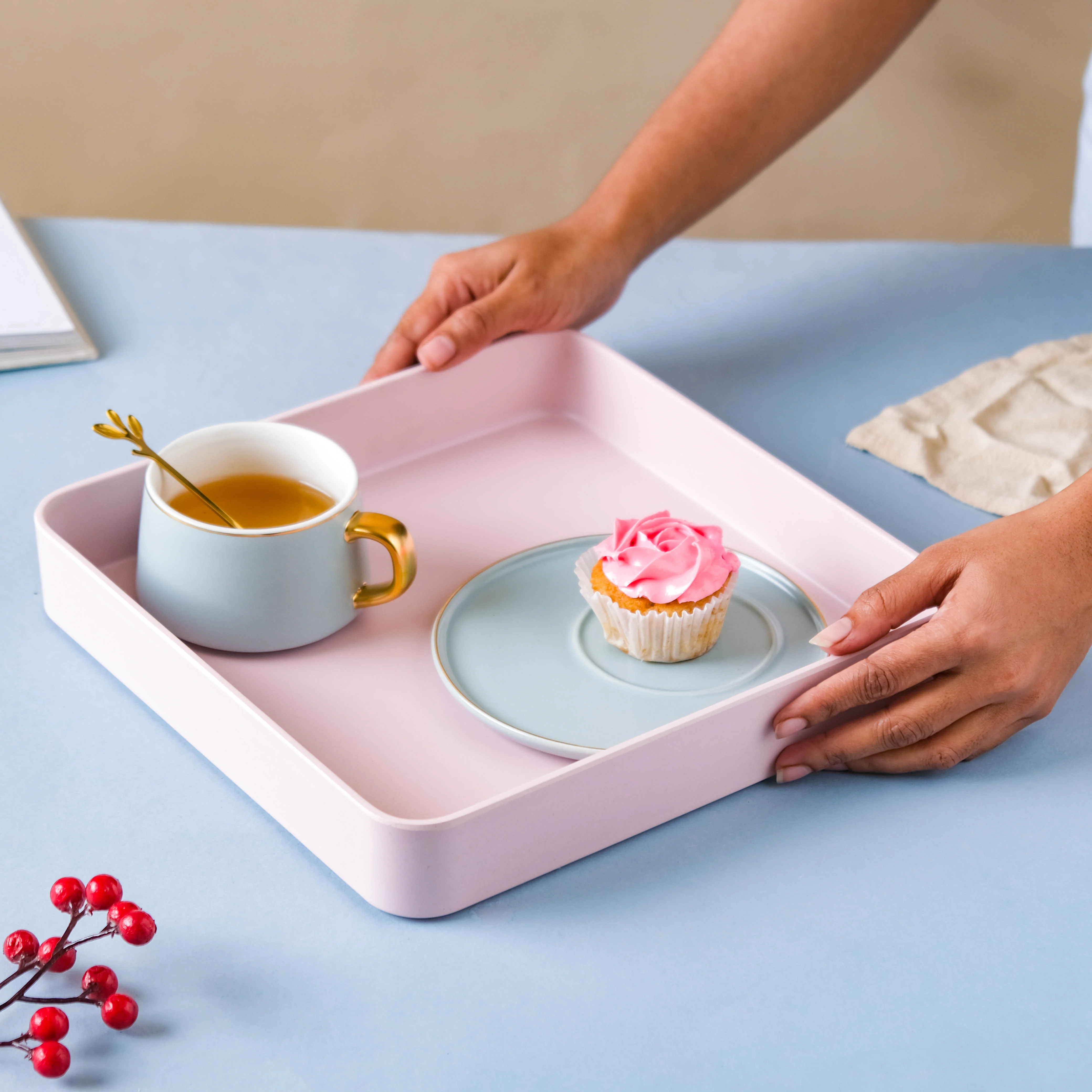 Pink Square Tray - Image 3