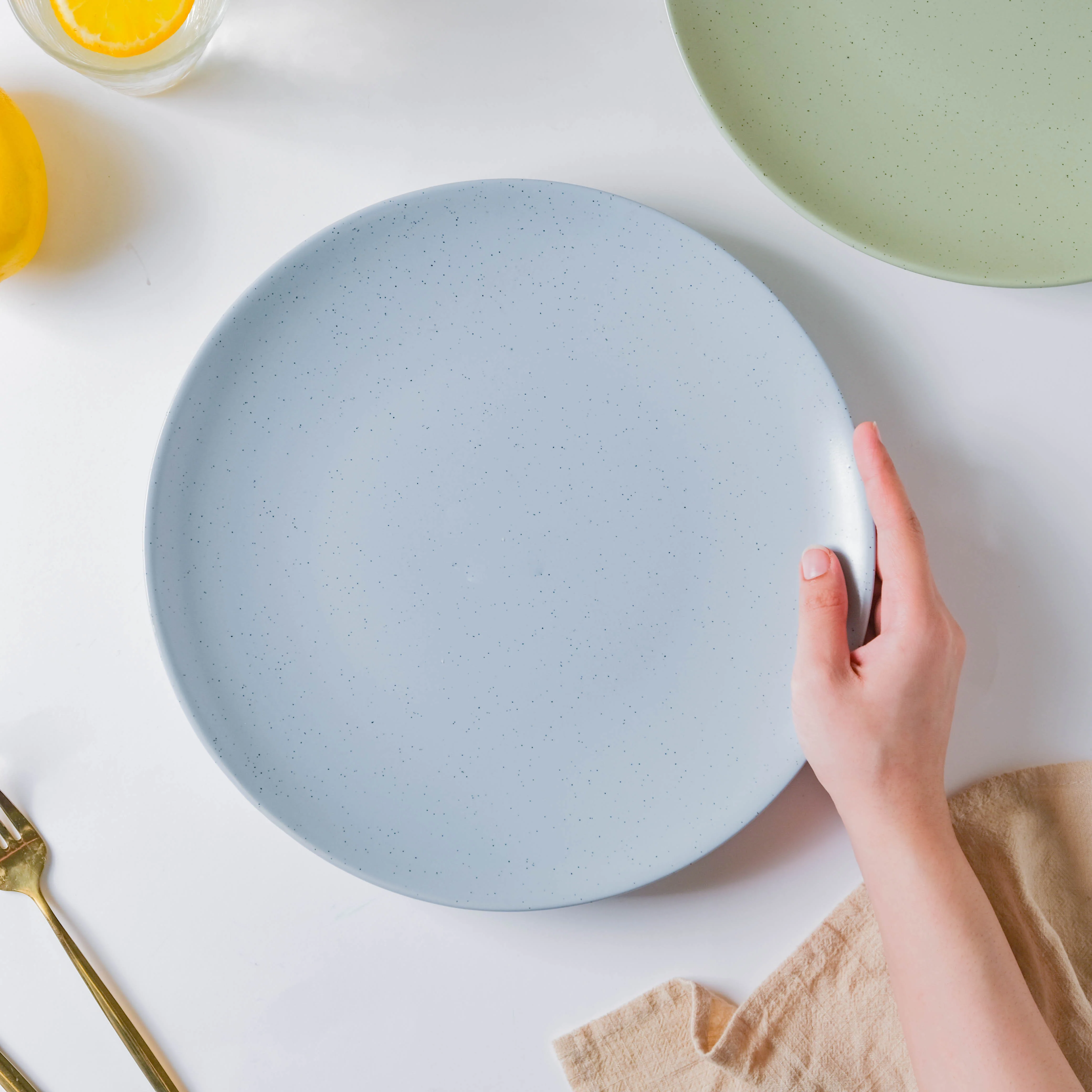 Pixie Glaze Dinner Plate Blue 11 Inch - Image 2