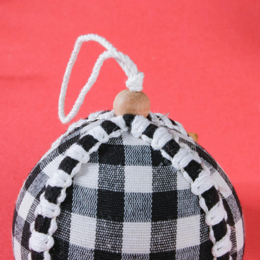 Plaid Christmas Ball Ornament Set Of 2 - Image 7