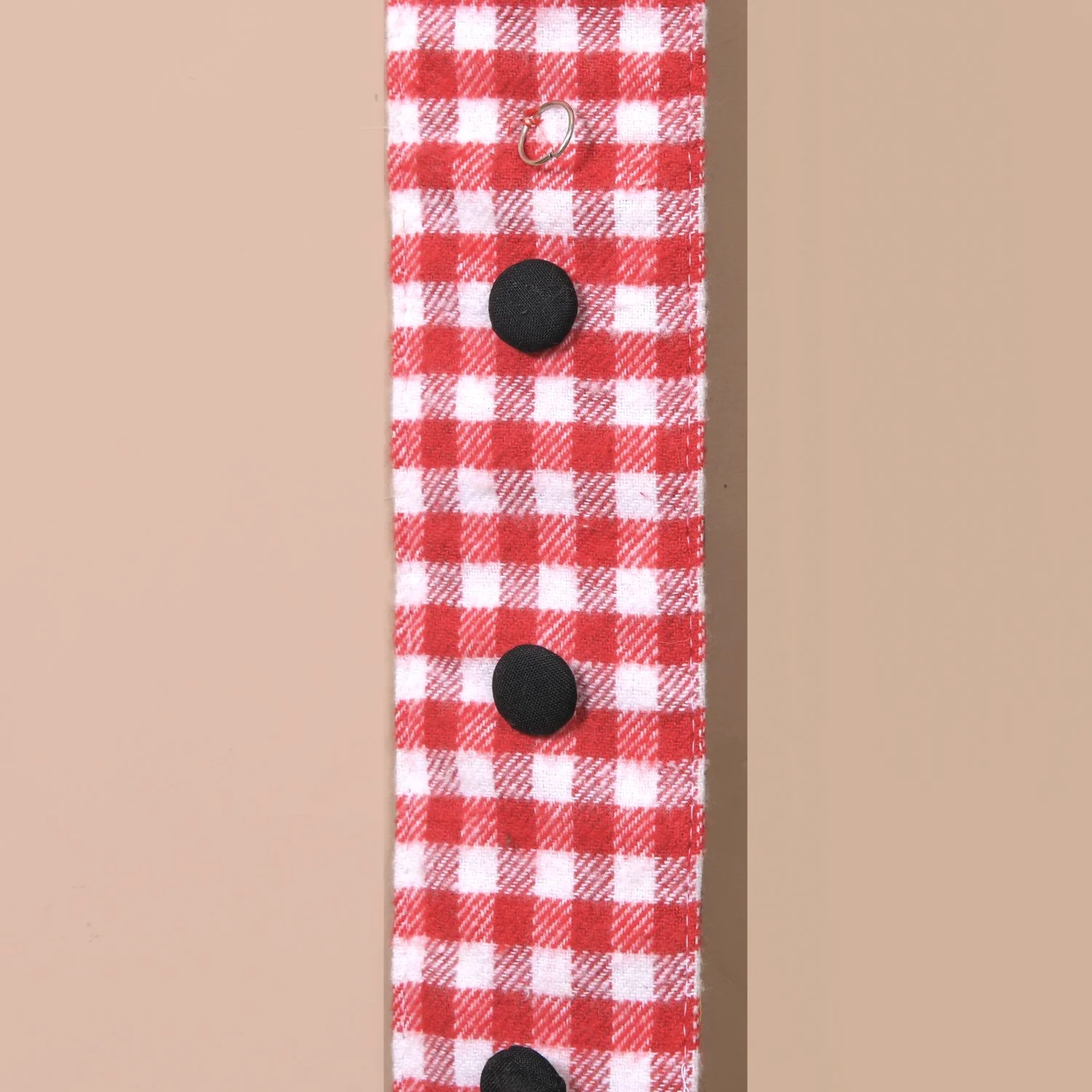 Plaid Christmas Bell Hanging Decor Double Sided Red - Image 13