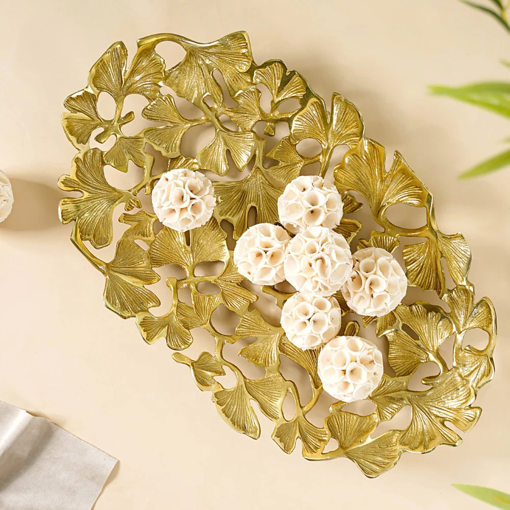 Platter Tray For Home Decor Gold 20 Inch - Image 3