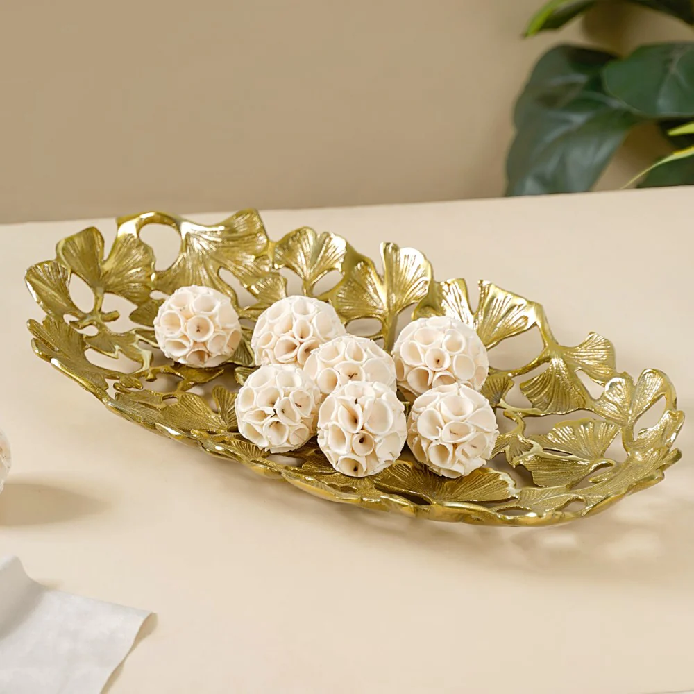 Platter Tray For Home Decor Gold 20 Inch - Image 4