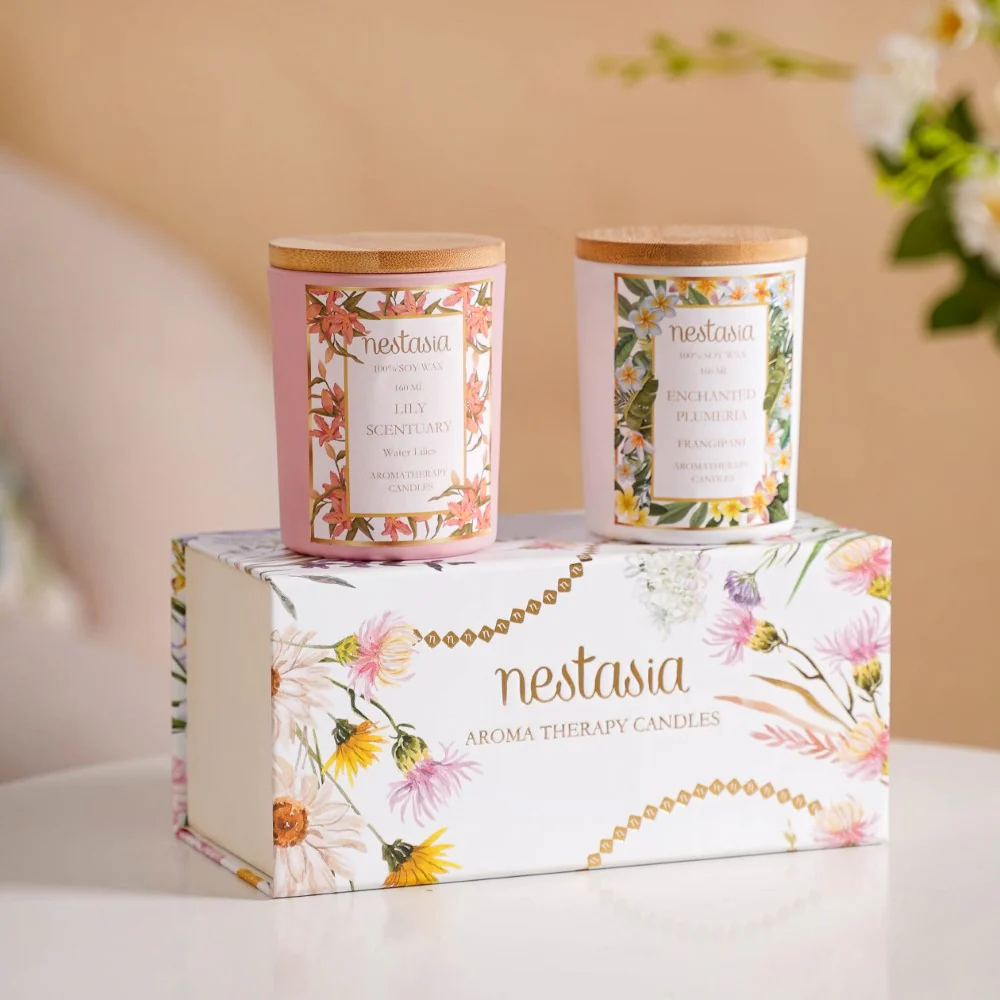 Plumeria & Lily Serenity Scented Candle Votives Set Of 2 - Image 5