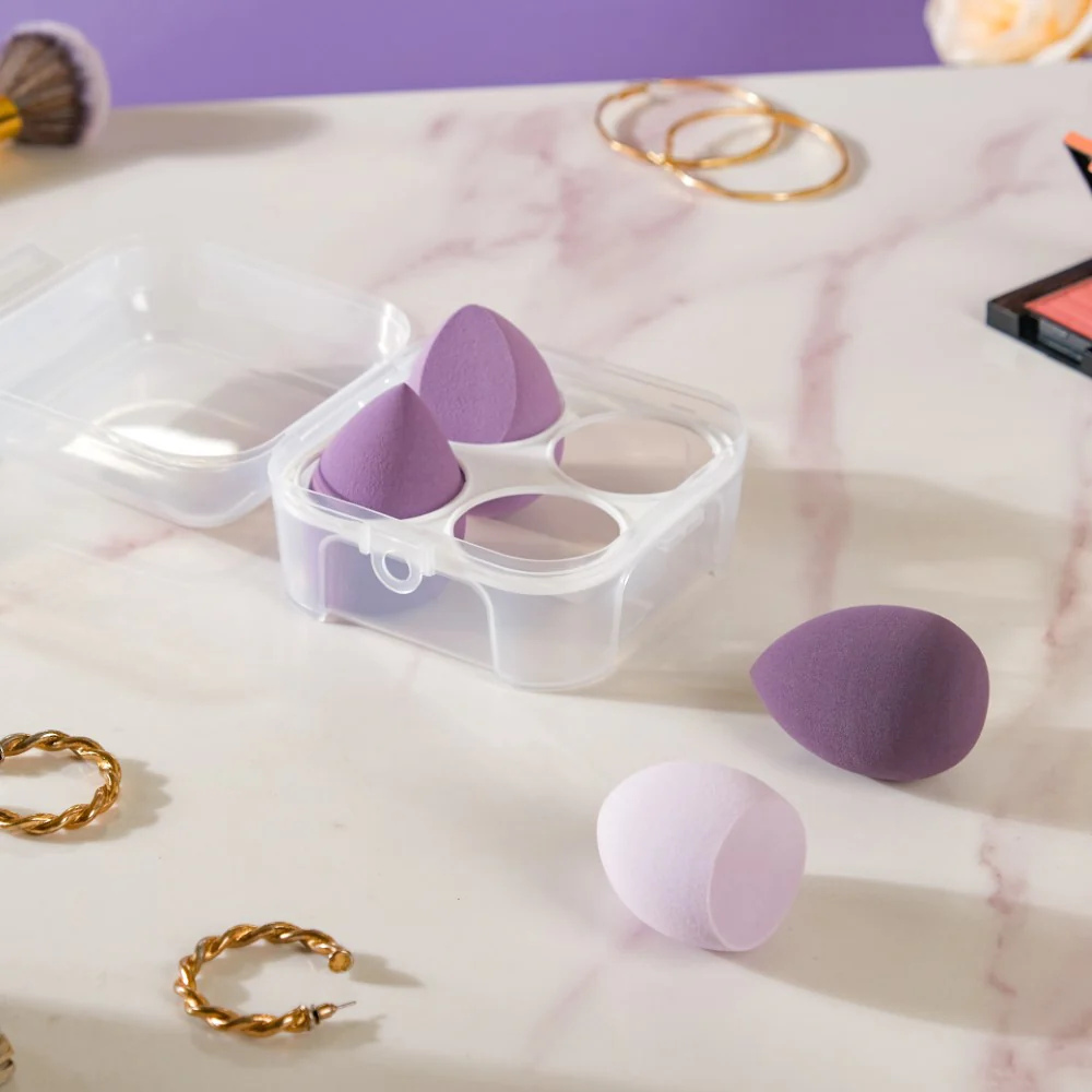 Plush Beauty Blender Purple Set of 4 - Image 4