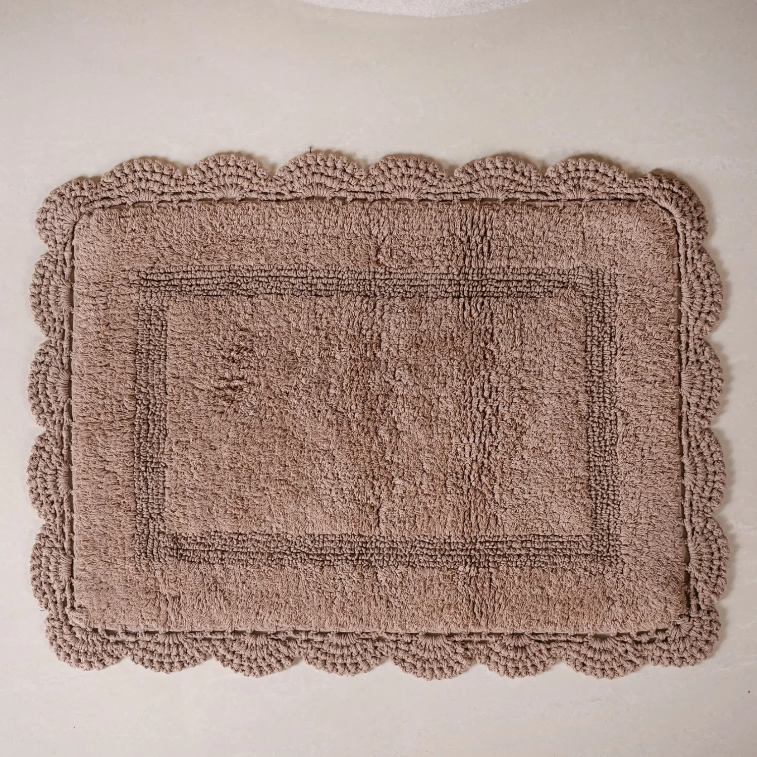 Plush Crochet Cotton Door Mats Set Of 2 29x21 Inch - Image 2