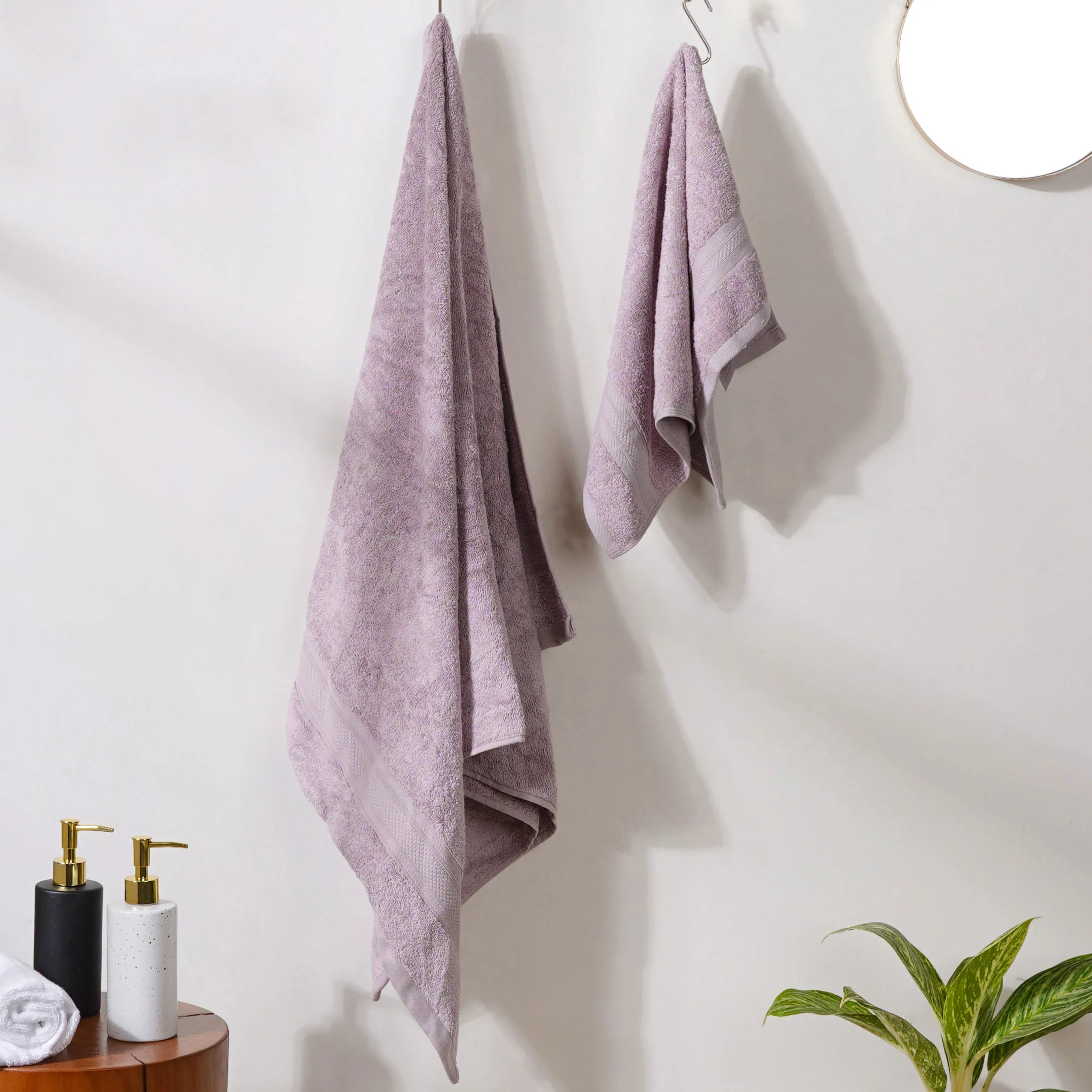 Plushy Bamboo Towel Set of 2 Lavender