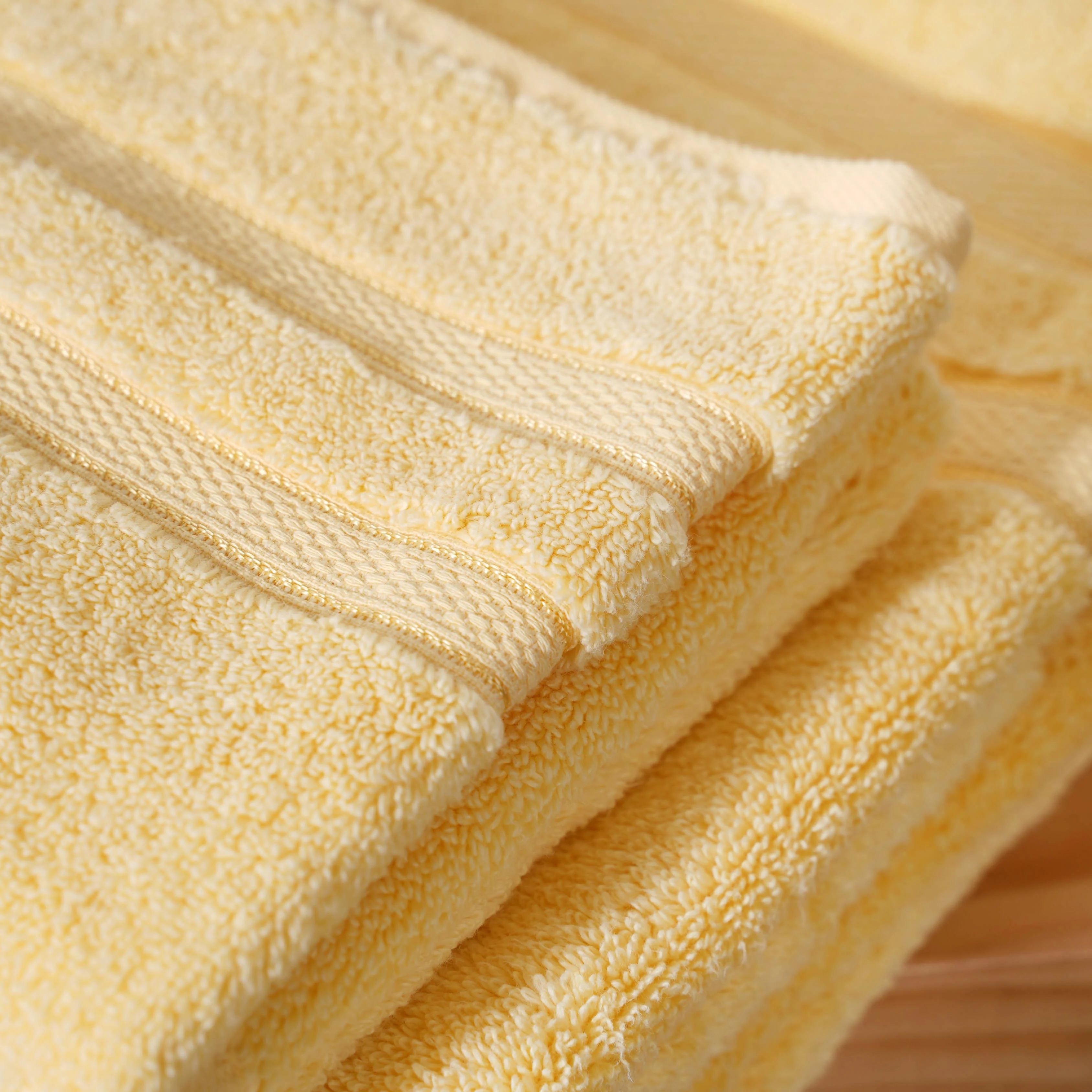 Plushy Sunny Yellow 100% Cotton Towel Set of 2 - Image 7