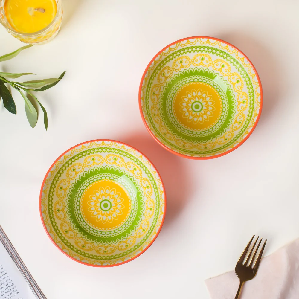 Pop Mandala Snack Bowl Orange 400ml Set Of 2 - Image 2