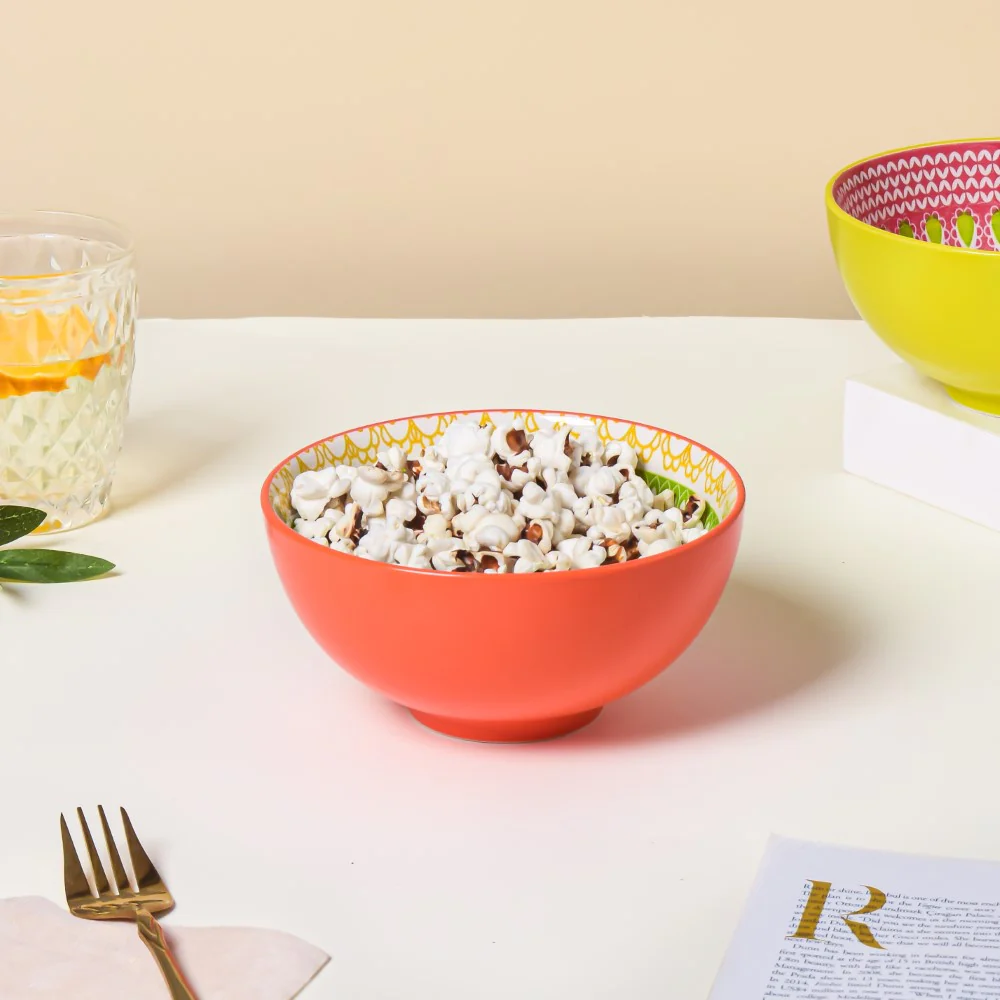 Pop Mandala Snack Bowl Orange 400ml Set Of 2 - Image 8