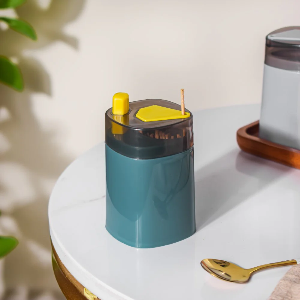 Pop-Up Toothpick Holder Dispenser Blue - Image 3