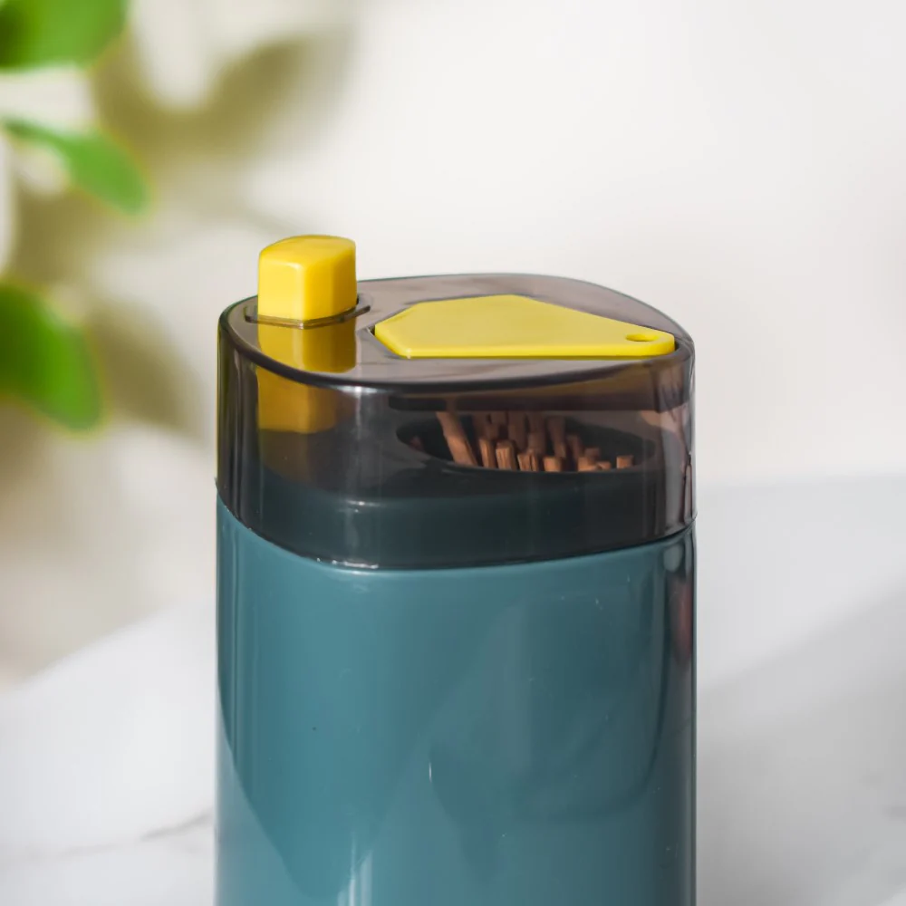 Pop-Up Toothpick Holder Dispenser Blue - Image 4